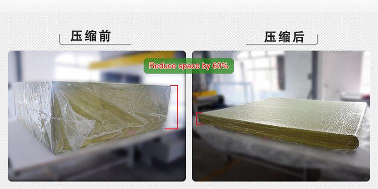 压缩打包后能节省大量物流成本,海绵压缩机的投入使用,是制造工厂向